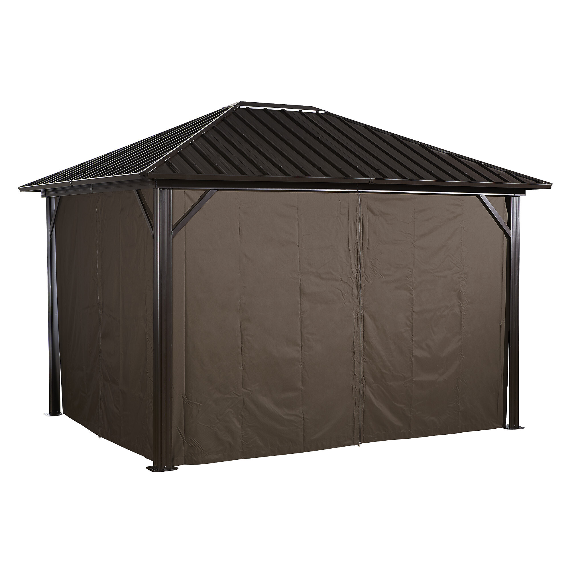 ShelterLogic Sojag, Curtains for Genova 12x12 Brown 135-9,163,896, Color Brown, Shape Other, Frame Material Fabric, Model# 135-9163896